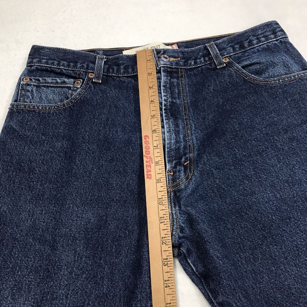Y2K LEVIS 517 Boot Cut Jeans Men 34x28 (36/29 tag) Dark Wash Denim Blue Cowboy - Picture 7 of 15